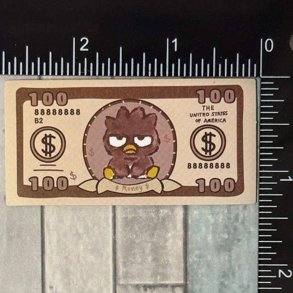 🌀10/$10🌀 Sanrio Banknote Reusable Waterproof Vinyl Sticker Decal - Picture 1 of 1